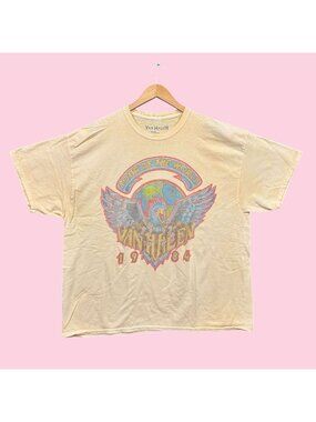 Van Halen Tour of The World 1984 Rock Band Oversized Tee S/M